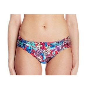 Kenneth Cole Tropical Floral Bikini Bottom Ruched